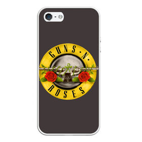 Чехол для iPhone 5/5S матовый с принтом Guns n Roses в Кировске, Силикон | Область печати: задняя сторона чехла, без боковых панелей | music | rock | группа | звезда | рок