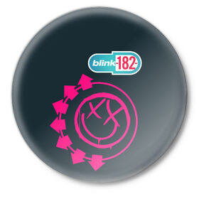 Значок с принтом Blink 182 в Кировске,  металл | круглая форма, металлическая застежка в виде булавки | Тематика изображения на принте: music | rock | музыка | рок