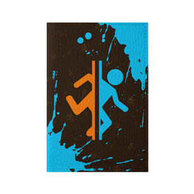 Обложка для паспорта матовая кожа с принтом PORTAL ПОРТАЛ в Кировске, натуральная матовая кожа | размер 19,3 х 13,7 см; прозрачные пластиковые крепления | game | games | half | half life | halflife | life | logo | portal | portal 2 | portal2 | valve | игра | игры | лайф | лого | логотип | логотипы | портал | портал 2 | портал2 | символ | символы | халф | халф лайф | халфлайф