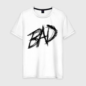 Мужская футболка хлопок с принтом BAD в Кировске, 100% хлопок | прямой крой, круглый вырез горловины, длина до линии бедер, слегка спущенное плечо. | bad | english | иностранные | прикольные надписи.
