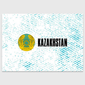 Поздравительная открытка с принтом KAZAKHSTAN / КАЗАХСТАН в Кировске, 100% бумага | плотность бумаги 280 г/м2, матовая, на обратной стороне линовка и место для марки
 | flag | kazakhstan | qazaqstan | герб | захах | казахстан | кахахи | лого | нур султан | республика | символ | страна | флаг