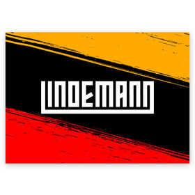 Поздравительная открытка с принтом LINDEMANN / ЛИНДЕМАНН в Кировске, 100% бумага | плотность бумаги 280 г/м2, матовая, на обратной стороне линовка и место для марки
 | lindeman | lindemann | logo | music | rammstein | ramstein | rock | til | till | линдеман | линдеманн | лого | логотип | логотипы | музыка | раммштайн | рамштайн | рок | символ | символы | солист | тилль | тиль