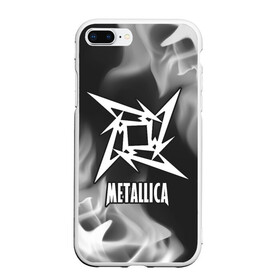 Чехол для iPhone 7Plus/8 Plus матовый с принтом METALLICA МЕТАЛЛИКА в Кировске, Силикон | Область печати: задняя сторона чехла, без боковых панелей | hetfield | james | logo | metal | metalica | metallica | music | rock | star | джеймс | звезда | знак | ларс | лого | логотип | логотипы | метал | металика | металлика | музыка | рок | символ | символы | ульрих | хэтфилд