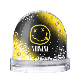 Снежный шар с принтом NIRVANA / НИРВАНА в Кировске, Пластик | Изображение внутри шара печатается на глянцевой фотобумаге с двух сторон | band | cobain | face | kurt | logo | music | nirvana | rock | rocknroll | группа | кобейн | курт | лого | логотип | музыка | музыкальная | нирвана | рожица | рок | рокнролл | символ