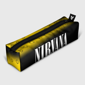 Пенал 3D с принтом NIRVANA НИРВАНА в Кировске, 100% полиэстер | плотная ткань, застежка на молнии | band | cobain | face | kurt | logo | music | nirvana | rock | rocknroll | группа | кобейн | курт | лого | логотип | музыка | музыкальная | нирвана | рожица | рок | рокнролл | символ