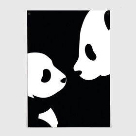 Постер с принтом Panda в Кировске, 100% бумага
 | бумага, плотность 150 мг. Матовая, но за счет высокого коэффициента гладкости имеет небольшой блеск и дает на свету блики, но в отличии от глянцевой бумаги не покрыта лаком | bearcat | coon bear | panda | бамбуковый медвед | большая панда | гигантская панда