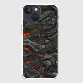 Чехол для iPhone 13 mini с принтом Застывшая лава в Кировске,  |  | Тематика изображения на принте: абстрактные | абстрактный | абстракция | вилканический | вулкан | вулканические | камень | лава | магма | обсидиан | обсидиановый | огонь