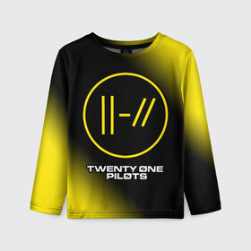 Детский лонгслив 3D с принтом TWENTY ONE PILOTS / 21 PILOTS в Кировске, 100% полиэстер | длинные рукава, круглый вырез горловины, полуприлегающий силуэт
 | logo | music | one | pilots | rock | symbol | top | twenty | twentyonepilots | ван | группа | лого | логотип | логотипы | музыка | пилотс | рок | символ | символы | твенти | топ