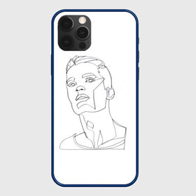 Чехол для iPhone 12 Pro Max с принтом портрет одной линией в Кировске, Силикон |  | красавчик | лица мужчины | минимализм | мужчина | не отрывая руки | одной линией | рисунок линиями | тумблер | чб | черные линии
