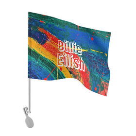 Флаг для автомобиля с принтом BILLIE EILISH WYWG в Кировске, 100% полиэстер | Размер: 30*21 см | billie | billie eilish | eilish | айлиш | билли | билли айлиш