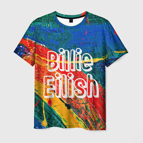 Мужская футболка 3D с принтом BILLIE EILISH WYWG в Кировске, 100% полиэфир | прямой крой, круглый вырез горловины, длина до линии бедер | billie | billie eilish | eilish | айлиш | билли | билли айлиш