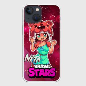 Чехол для iPhone 13 mini с принтом Nita Brawl Stars в Кировске,  |  | anime | brawl | brawl stars | brawlstars | brawl_stars | jessie | nita | аниме | бравл | бравлстарс | девочка | девочка в шкуре медведя | девушка | манга | медведь | нета | нита