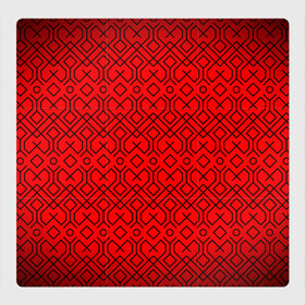 Магнитный плакат 3Х3 с принтом Геометрический орнамент в Кировске, Полимерный материал с магнитным слоем | 9 деталей размером 9*9 см | абстракция | геометрия | кубы | орнамент | паттерн | полосы | узор