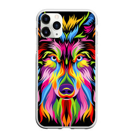 Чехол для iPhone 11 Pro Max матовый с принтом Neon wolf в Кировске, Силикон |  | color | ears | eyes | muzzle | neon | nose | paint | skin | view | wolf | взгляд | волк | глаза | краска | неон | нос | уши | цвет | шерсть