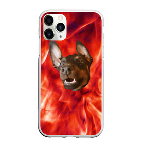 Чехол для iPhone 11 Pro матовый с принтом Огненый Пес в Кировске, Силикон |  | Тематика изображения на принте: голова | горячий | горящий | доберман | животное | зверек | зверь | зубы | клык | красный | лицо | овчарка | огонь | пес | пламя | рот | ротвейлер | свет | собака | удивленный | улыбка | щенок