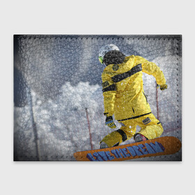 Обложка для студенческого билета с принтом сноубордист в Кировске, натуральная кожа | Размер: 11*8 см; Печать на всей внешней стороне | Тематика изображения на принте: snowboard | прыжок | сноуборд | сноубординг | сноубордист | экстрим
