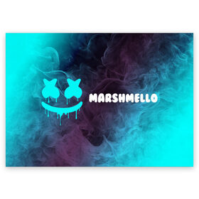 Поздравительная открытка с принтом MARSHMELLO / МАРШМЕЛЛОУ в Кировске, 100% бумага | плотность бумаги 280 г/м2, матовая, на обратной стороне линовка и место для марки
 | Тематика изображения на принте: face | logo | marsh | marshmallow | marshmello | marshmelo | mello | smile | лицо | лого | маршмеллов | маршмеллоу | маршмеллу | маршмело | маршмелов | маршмелоу | маска | музыка | рожица | символ | смайл | улыбка