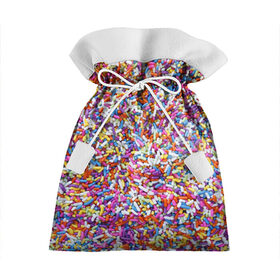 Подарочный 3D мешок с принтом Разноцветные конфеты в Кировске, 100% полиэстер | Размер: 29*39 см | Тематика изображения на принте: гора конфет | конфеты | разноцветные конфеты | сладости