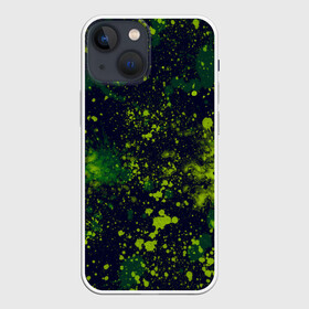 Чехол для iPhone 13 mini с принтом Camouflage в Кировске,  |  | camouflage | paint | paints | брызги | брызги краски | брызги красок | жёлто зеленый | зеленая | зелено жёлтый | зеленый | зеленый камуфляж | камуфляж | краска | краски | милитари | пятна краски | разводы