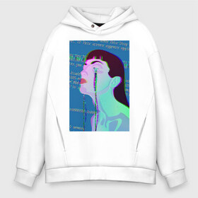 Мужское худи Oversize хлопок с принтом Glitch art 77 в Кировске, френч-терри — 70% хлопок, 30% полиэстер. Мягкий теплый начес внутри —100% хлопок | боковые карманы, эластичные манжеты и нижняя кромка, капюшон на магнитной кнопке | art | glitch | глюк | искусство ошибки | скачок напряжения | цифровые ошибки | цифровые файлы