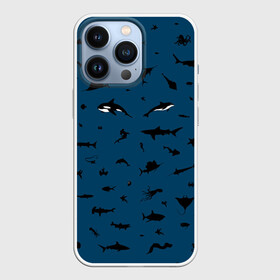 Чехол для iPhone 13 Pro с принтом Fish в Кировске,  |  | dolphin | fish | killer whale | see life | shark | акула | дельфин | касатка | морские обитатели | рыба