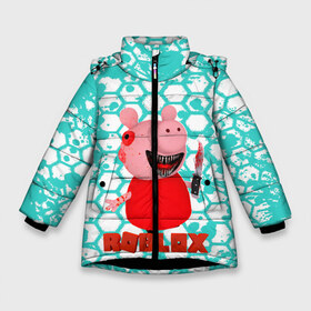 Зимняя куртка для девочек 3D с принтом Roblox piggy Свинка Пигги в Кировске, ткань верха — 100% полиэстер; подклад — 100% полиэстер, утеплитель — 100% полиэстер. | длина ниже бедра, удлиненная спинка, воротник стойка и отстегивающийся капюшон. Есть боковые карманы с листочкой на кнопках, утяжки по низу изделия и внутренний карман на молнии. 

Предусмотрены светоотражающий принт на спинке, радужный светоотражающий элемент на пуллере молнии и на резинке для утяжки. | game | piggy | roblox | блок | игра | игрушка | лего | майнкрафт | персонажи | персонажи из кубиков | пигги | роблокс | робот | свинка