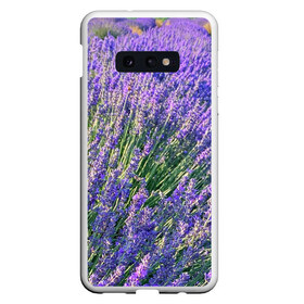 Чехол для Samsung S10E с принтом Lavender field в Кировске, Силикон | Область печати: задняя сторона чехла, без боковых панелей | Тематика изображения на принте: field | green | lavender | nature | summer | violet | бутон | клумба. | лаванда | лето | лиловый | поле | сиреневый | фиолетовый | цветение | цветок | цветы