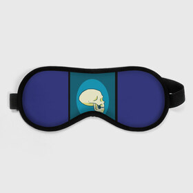 Маска для сна 3D с принтом skull in side view в Кировске, внешний слой — 100% полиэфир, внутренний слой — 100% хлопок, между ними — поролон |  | skull | профиль | фон | череп