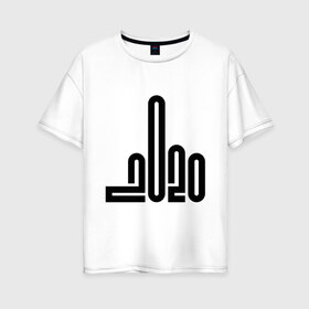 Женская футболка хлопок Oversize с принтом 2020 тяжёлый год в Кировске, 100% хлопок | свободный крой, круглый ворот, спущенный рукав, длина до линии бедер
 | 2020 | выжил | коронавирус | кризис | пандемия | пережил | самоизоляция