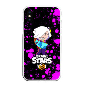 Чехол для iPhone XS Max матовый с принтом Brawl Stars Колетта в Кировске, Силикон | Область печати: задняя сторона чехла, без боковых панелей | bibi | crow | koletta | leon | nita | sandy | wings | бравл старс | брызги | герои | девочкам | демон | детям | единорог | звезда | звездные | колетт | краска | крылья | леон | логотипы игр | неоновые | персонажи | сенди