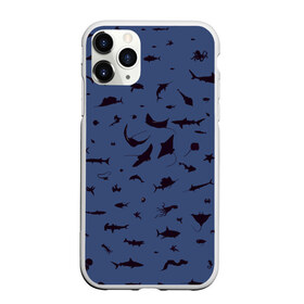 Чехол для iPhone 11 Pro матовый с принтом Manta в Кировске, Силикон |  | dolphin | fish | killer whale | manta | see life | shark | акула | дельфин | касатка | морские обитатели | рыба