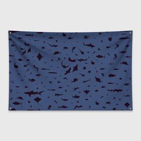Флаг-баннер с принтом Manta в Кировске, 100% полиэстер | размер 67 х 109 см, плотность ткани — 95 г/м2; по краям флага есть четыре люверса для крепления | dolphin | fish | killer whale | manta | see life | shark | акула | дельфин | касатка | морские обитатели | рыба