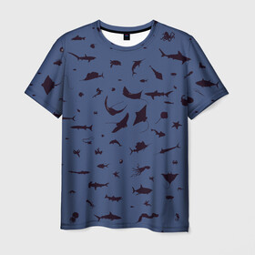 Мужская футболка 3D с принтом Manta в Кировске, 100% полиэфир | прямой крой, круглый вырез горловины, длина до линии бедер | dolphin | fish | killer whale | manta | see life | shark | акула | дельфин | касатка | морские обитатели | рыба