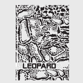 Скетчбук с принтом Leopard в Кировске, 100% бумага
 | 48 листов, плотность листов — 100 г/м2, плотность картонной обложки — 250 г/м2. Листы скреплены сверху удобной пружинной спиралью | дикий | животные | кошка | леопард | пятна