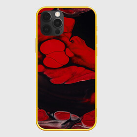 Чехол для iPhone 12 Pro с принтом Watercolor в Кировске, силикон | область печати: задняя сторона чехла, без боковых панелей | abstraction | dark | red | stains | watercolor | абстракция | акварель | красный | разводы | темный