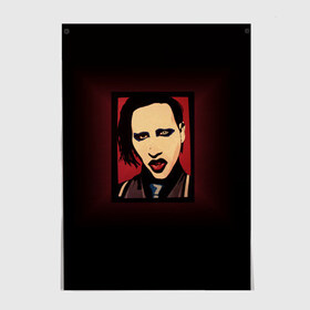 Постер с принтом Marilyn Manson в Кировске, 100% бумага
 | бумага, плотность 150 мг. Матовая, но за счет высокого коэффициента гладкости имеет небольшой блеск и дает на свету блики, но в отличии от глянцевой бумаги не покрыта лаком | manson | marilyn | marilyn manson | мэнсон | мэрилин | мэрилин мэнсон