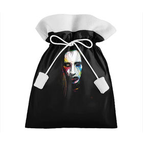 Подарочный 3D мешок с принтом Marilyn Manson в Кировске, 100% полиэстер | Размер: 29*39 см | manson | marilyn | marilyn manson | мэнсон | мэрилин | мэрилин мэнсон