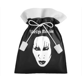 Подарочный 3D мешок с принтом Marilyn Manson в Кировске, 100% полиэстер | Размер: 29*39 см | goth | gothic | manson | marilyn | metal | mm | music | rock | гот | готы | метал | мэнсон | мэрилин | рок