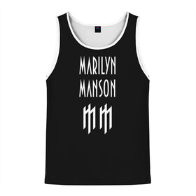 Мужская майка 3D с принтом Marilyn Manson в Кировске, 100% полиэстер | круглая горловина, приталенный силуэт, длина до линии бедра. Пройма и горловина окантованы тонкой бейкой | manson | marilyn | marilyn manson | мэнсон | мэрилин | мэрилин мэнсон