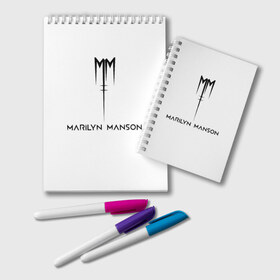 Блокнот с принтом Marilyn Manson в Кировске, 100% бумага | 48 листов, плотность листов — 60 г/м2, плотность картонной обложки — 250 г/м2. Листы скреплены удобной пружинной спиралью. Цвет линий — светло-серый
 | manson | marilyn | marilyn manson | мэнсон | мэрилин | мэрилин мэнсон