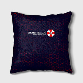 Подушка 3D с принтом UMBRELLA CORP / АМБРЕЛЛА в Кировске, наволочка – 100% полиэстер, наполнитель – холлофайбер (легкий наполнитель, не вызывает аллергию). | состоит из подушки и наволочки. Наволочка на молнии, легко снимается для стирки | corp | corporation | evil | game | games | logo | resident | umbrella | амбрелла | зла | зонт | зонтик | игра | игры | корп | корпорация | лого | логотип | обитель | резидент | символ | эвил