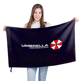 Флаг 3D с принтом UMBRELLA CORP / АМБРЕЛЛА в Кировске, 100% полиэстер | плотность ткани — 95 г/м2, размер — 67 х 109 см. Принт наносится с одной стороны | corp | corporation | evil | game | games | logo | resident | umbrella | амбрелла | зла | зонт | зонтик | игра | игры | корп | корпорация | лого | логотип | обитель | резидент | символ | эвил