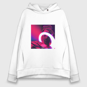 Женское худи Oversize хлопок с принтом NEON ART 111-0 в Кировске, френч-терри — 70% хлопок, 30% полиэстер. Мягкий теплый начес внутри —100% хлопок | боковые карманы, эластичные манжеты и нижняя кромка, капюшон на магнитной кнопке | art | neon aesthetic | neon art | vaporwave art | цифровые файлы