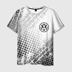 Мужская футболка 3D с принтом Volkswagen в Кировске, 100% полиэфир | прямой крой, круглый вырез горловины, длина до линии бедер | volkswagen | vw | vw значок | vw лого | vw марка | vw эмблема | wv | значок vw | значок фольксваген | лого автомобиля | лого вольцваген | логотип vw | фольксваген | фольцваген