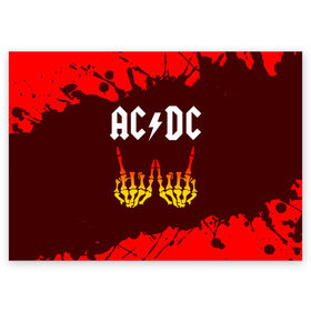 Поздравительная открытка с принтом AC DС в Кировске, 100% бумага | плотность бумаги 280 г/м2, матовая, на обратной стороне линовка и место для марки
 | ac dc | acdc | back to black | highway to hell | logo | music | rock | айси | айсидиси | диси | лого | логотип | молния | музыка | рок | символ | символика | символы | эйси | эйсидиси