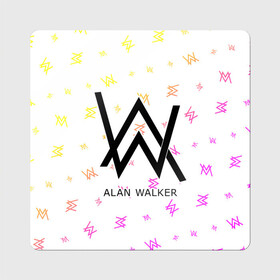 Магнит виниловый Квадрат с принтом ALAN WALKER / АЛАН УОКЕР в Кировске, полимерный материал с магнитным слоем | размер 9*9 см, закругленные углы | Тематика изображения на принте: alan | faded | house | logo | music | walker | алан | вокер | волкер | диджей | лого | логотип | логотипы | музыка | музыкант | символ | символы | танцеальная | уокер | хаус | электронная
