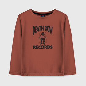 Детский лонгслив хлопок с принтом Death Row Records в Кировске, 100% хлопок | круглый вырез горловины, полуприлегающий силуэт, длина до линии бедер | death row | dr dre | hip hop | rap | snoop dogg