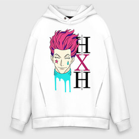 Мужское худи Oversize хлопок с принтом Hunter x Hunter Hisoka в Кировске, френч-терри — 70% хлопок, 30% полиэстер. Мягкий теплый начес внутри —100% хлопок | боковые карманы, эластичные манжеты и нижняя кромка, капюшон на магнитной кнопке | anime | hisoka | hunter x hunter | аниме | манга | охотник х охотник | хантер хантер | хантеры