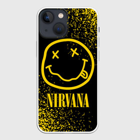 Чехол для iPhone 13 mini с принтом NIRVANA   НИРВАНА в Кировске,  |  | band | cobain | face | kurt | logo | music | nirvana | rock | rocknroll | группа | кобейн | курт | лого | логотип | музыка | музыкальная | нирвана | рожица | рок | рокнролл | символ