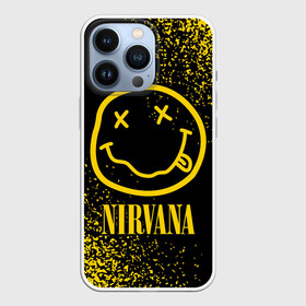 Чехол для iPhone 13 Pro с принтом NIRVANA   НИРВАНА в Кировске,  |  | Тематика изображения на принте: band | cobain | face | kurt | logo | music | nirvana | rock | rocknroll | группа | кобейн | курт | лого | логотип | музыка | музыкальная | нирвана | рожица | рок | рокнролл | символ